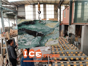 Chinese Dreaming Green Marble Wall Covering