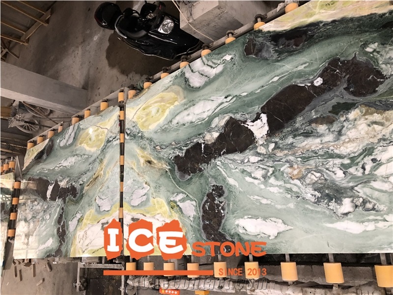 Chinese Dreaming Green Marble Wall Covering