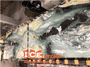 Chinese Dreaming Green Marble Wall Covering