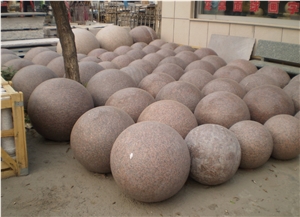G352 Polished Parking Ball Red Granite Polished Ball