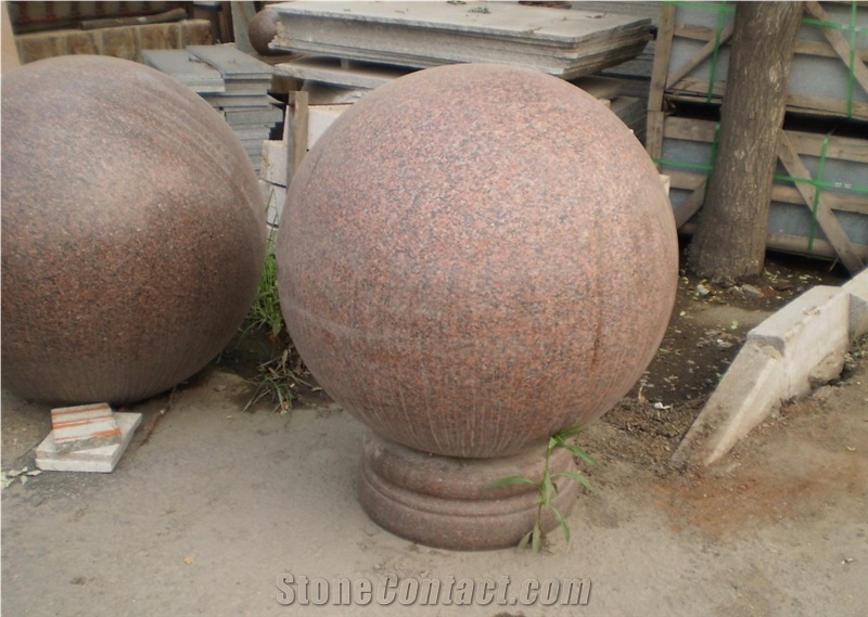 G352 Polished Parking Ball Red Granite Polished Ball