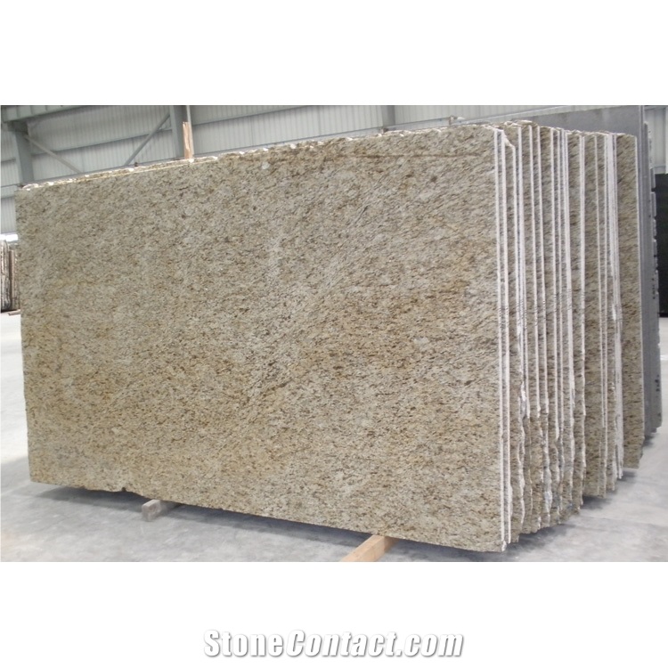 Golden Giallo Ornamental Granite Slabs for Kitchen
