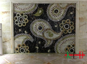 Honeycomb Panel Water Jet Medallions,Wall Tiles