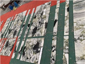 Ice Green Jade White Marble Kitchen Countertop