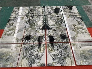 Ice Green Jade White Marble Kitchen Countertop