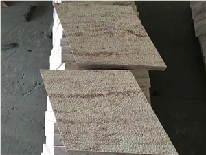 Indian Sivakasi Gold Granite Bush Hammered Tiles