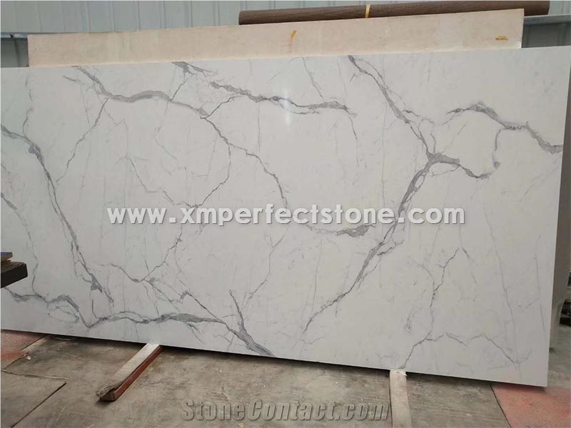 Man Made Artificial Marble Calacatta Slab