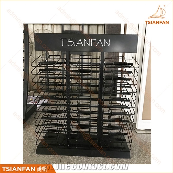 Metal Waterfall Table Stone Display Stand