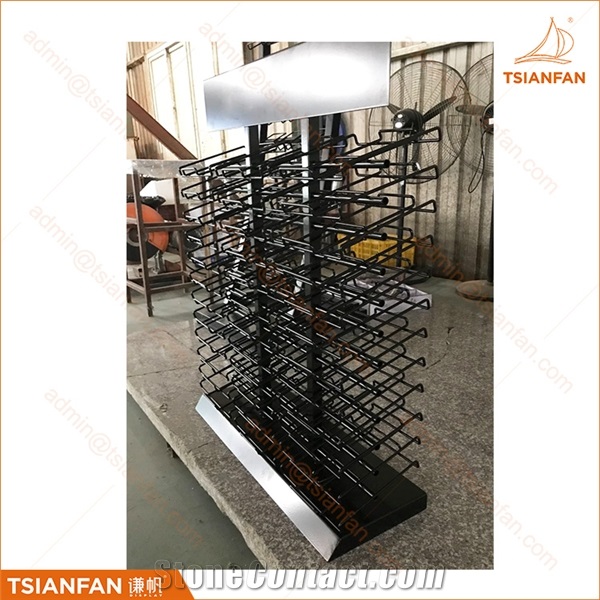Metal Waterfall Table Stone Display Stand