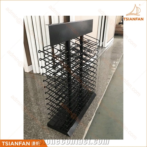 Metal Waterfall Table Stone Display Stand