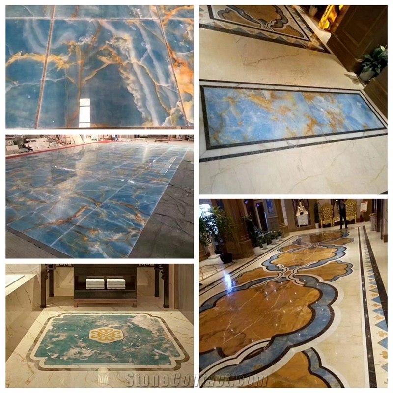 Onice Glaciale Cielo Del Sahara Blue Onyx Slabs