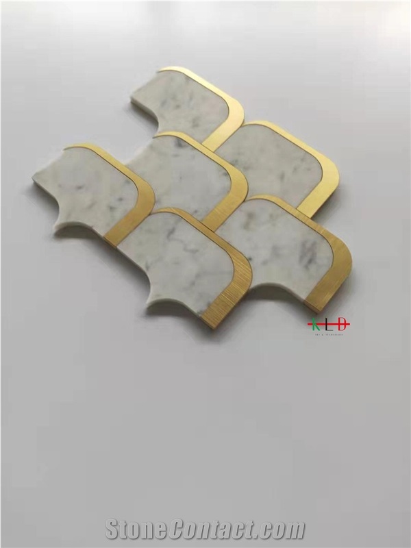 Water-Jet Metal Mosaic Kitchen Floor Tiles