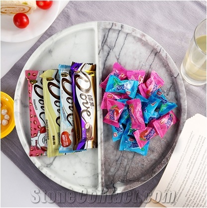 Deluxe Natural Marble D Type Tray