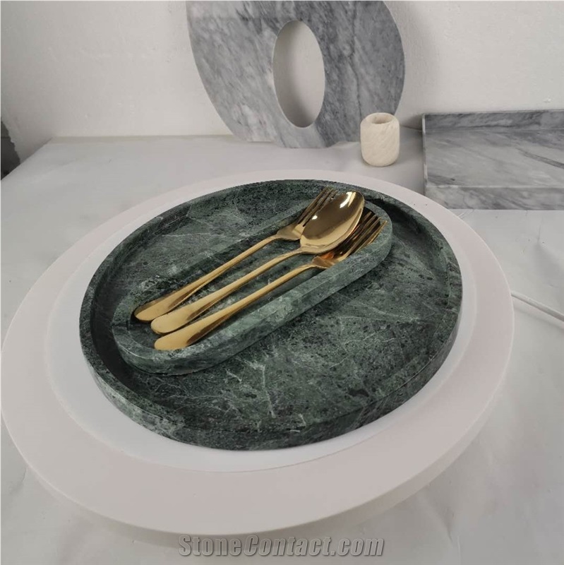 Home Luxury Round Marble Tray