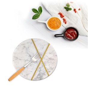 Home Luxury Round Marble Tray