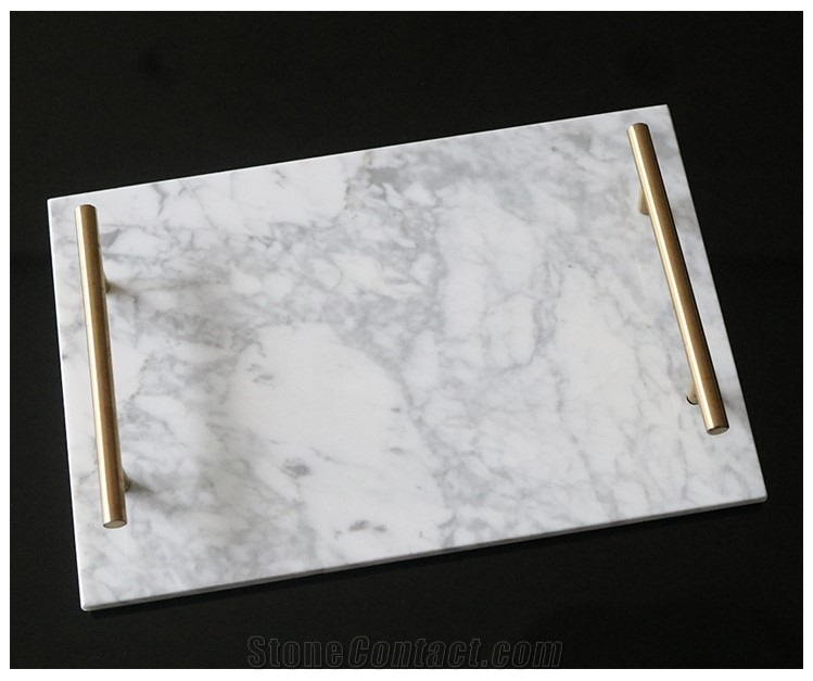Hotel Decorations Rectangle Marble Tray