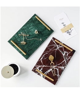 Hotel Decorations Rectangle Marble Tray