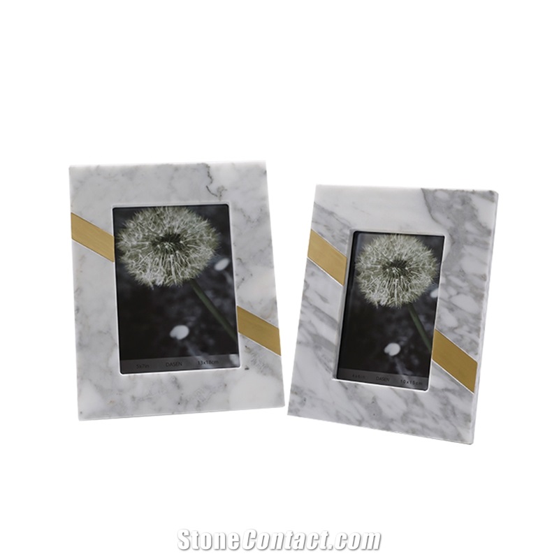 Light Luxury Bedside Table Marble Photo Frame