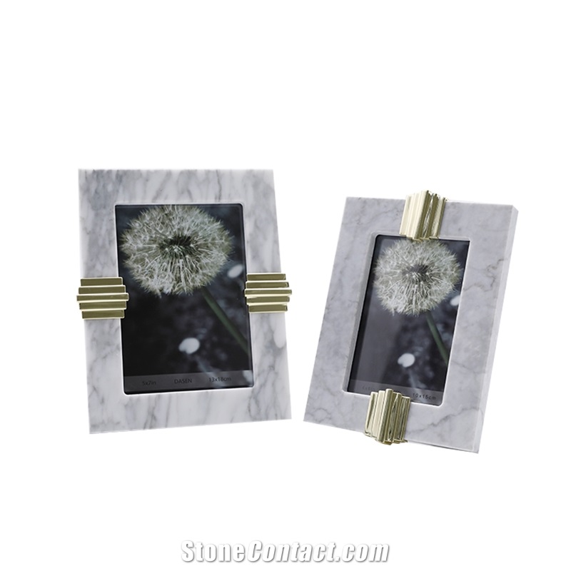 Light Luxury Bedside Table Marble Photo Frame