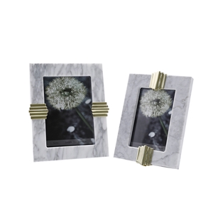 Light Luxury Bedside Table Marble Photo Frame