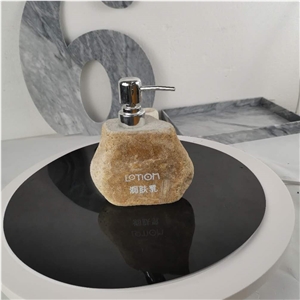 Marble Lotion Dispenser with Hand Pump