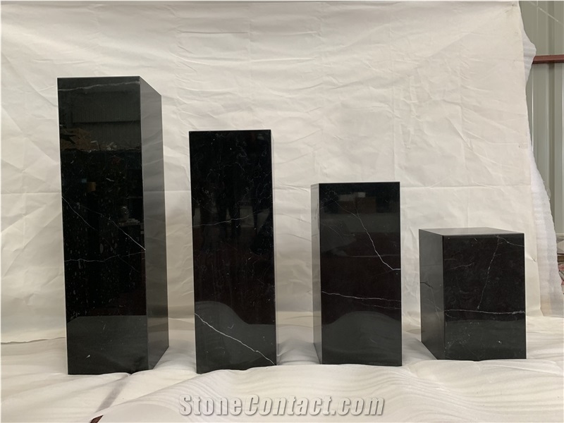 Nero Marquina Marble Plant Holders Customized Size
