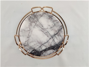 Round Marble Elegant Serving Tray