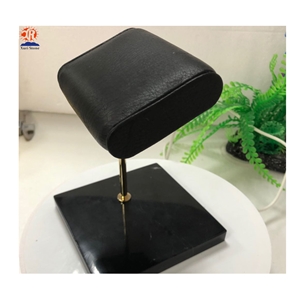 Black Marble Base Gold Metal for Watch Display