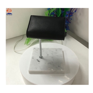 White Marble Base, Leather Wath Stand Display