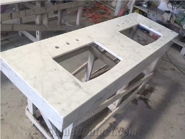 Italy Carrara White Vanity Counter Tops