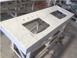 Italy Carrara White Vanity Counter Tops