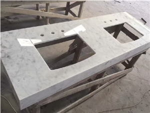 Italy Carrara White Vanity Counter Tops
