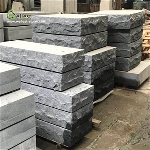 G654 Dark Grey Granite Split Rock Face Block Step