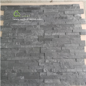 Riven Black Slate Thin Wall Ledge Stone Veneer