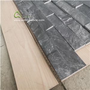 Riven Black Slate Thin Wall Ledge Stone Veneer