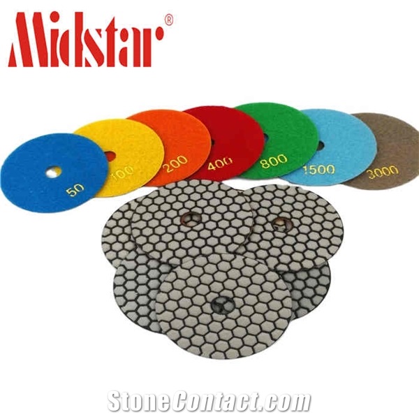 Dry Flexible Diamond Resin Bond Polishing Pads