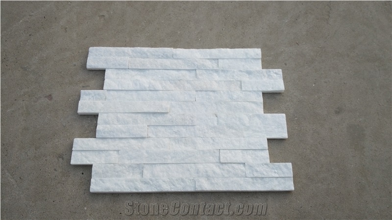 Thin Stone Cladding White Quartzite 40x10cm Price