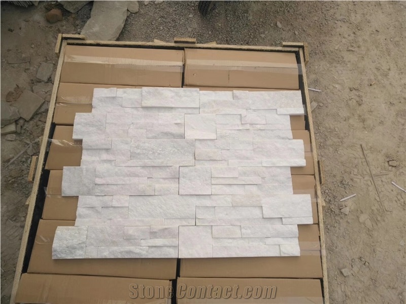 Thin Stone Cladding White Quartzite 40x10cm Price