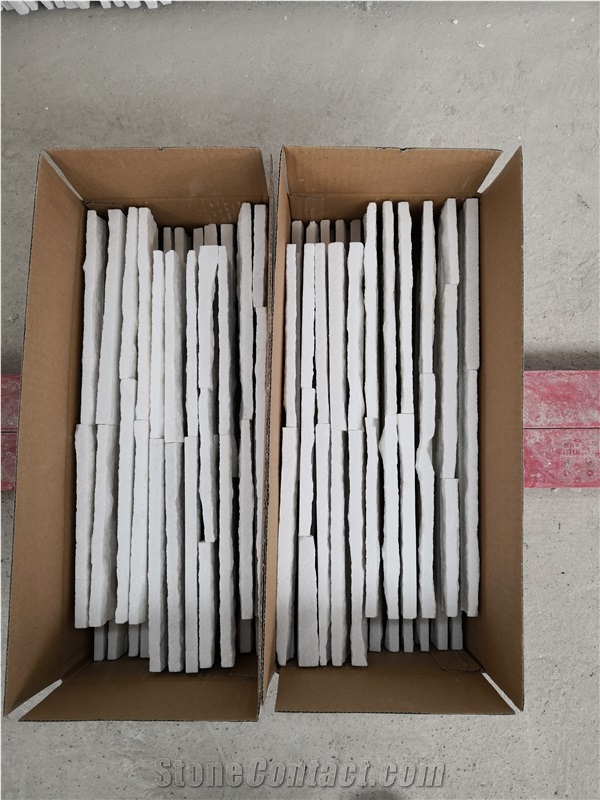 Thin Stone Cladding White Quartzite 40x10cm Price