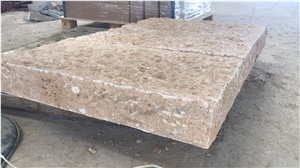 Split Beige Limestone Wall Cldding Caping Stone