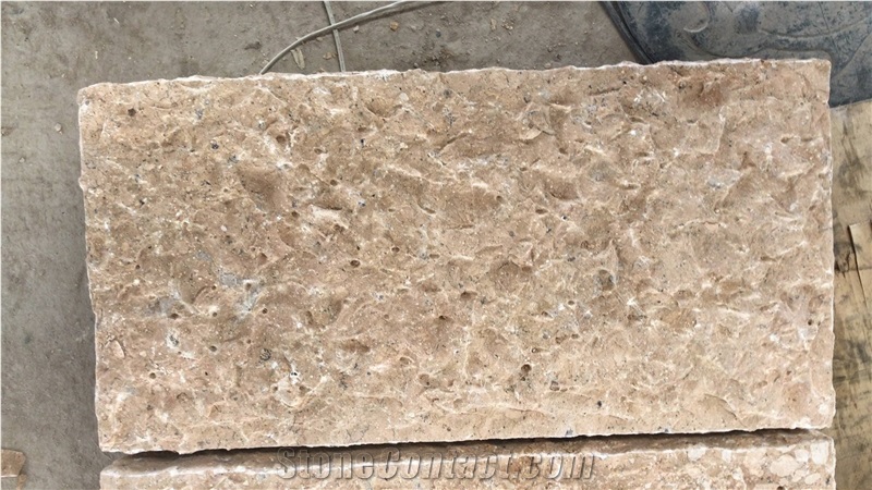 Split Beige Limestone Wall Cldding Caping Stone