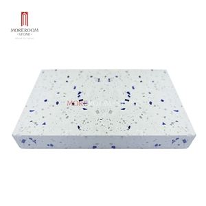 House Blue Stone Chips Terrazzo Tiles Slab