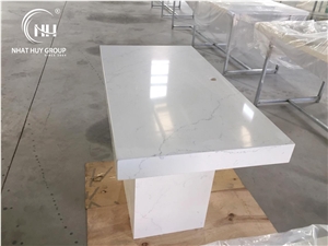 Vq8066 Giotto Table Set Fabicator, Cut to Size Quartz Stone Interior Furniture
