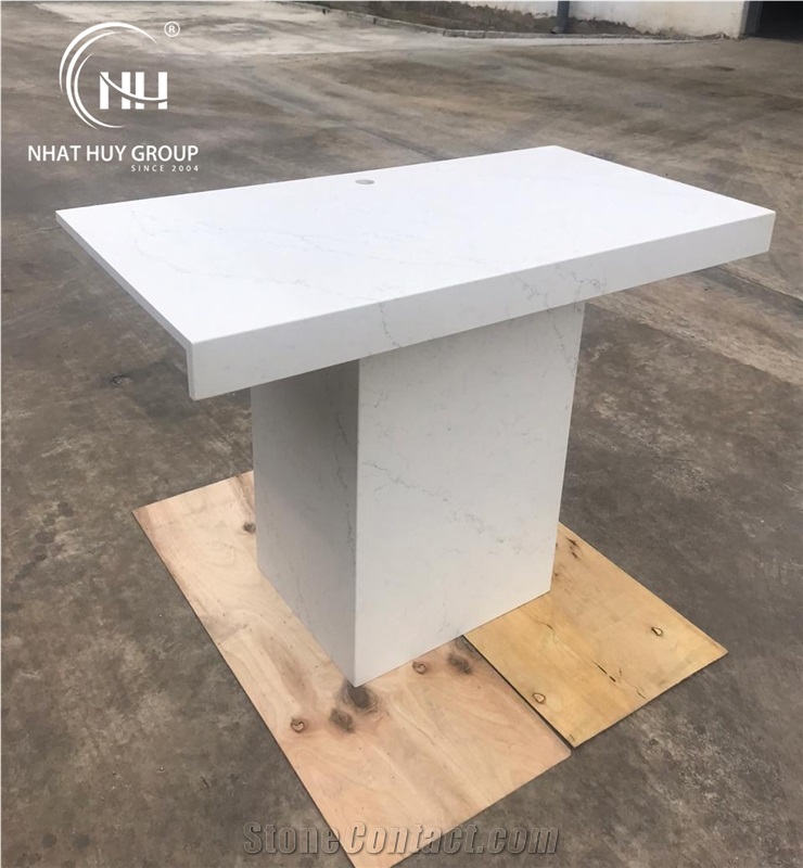 Vq8066 Giotto Table Set Fabicator, Cut to Size Quartz Stone Interior Furniture