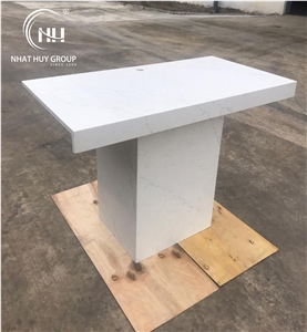 Vq8066 Giotto Table Set Fabicator, Cut to Size Quartz Stone Interior Furniture