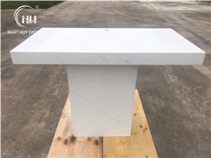 Vq8066 Giotto Table Set Fabicator, Cut to Size Quartz Stone Interior Furniture