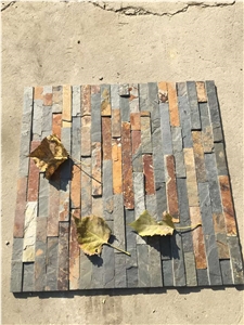 China Multicolor Rustic Riven Slate Wall Cladding