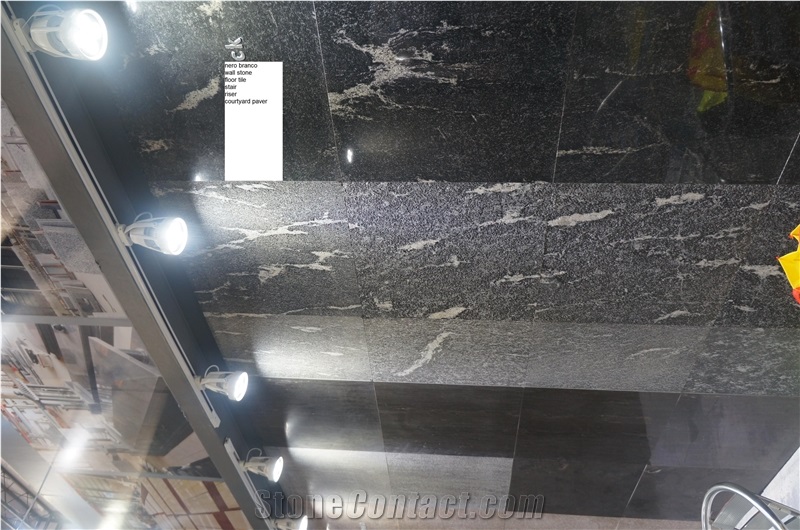 China Snow Grey Nero Branco Granite Wall Stone
