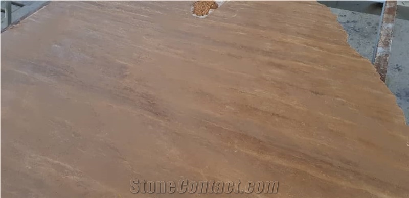 Noche Chocolate Takab Travertine Tile, Slab