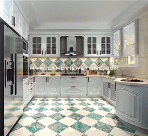 Amazonite Green Quartzite Kichen Floor Tiles